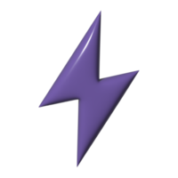 3d icon lightning png