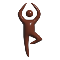 3d ikon yoga rörelse png