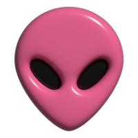 3d icône extraterrestre, monstre png