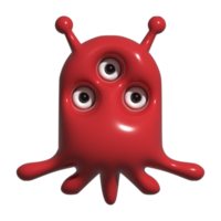 3d icono monstruo, extraterrestre png