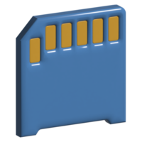 3d icono memoria tarjeta png