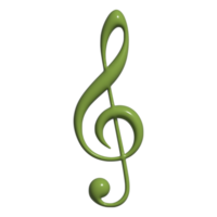 3d Symbol von Musik- Hinweis png