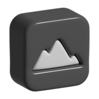 3d icon of mountain png