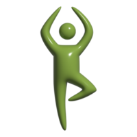 3d icono yoga movimiento png