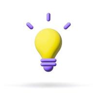 idea 3d icon. light bulb icon. Business icon. vector