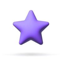 Realistic 3d star icons design of the object. vector