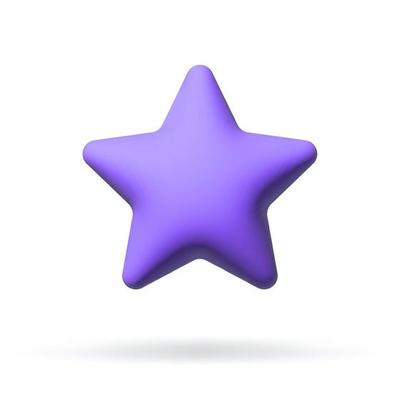 Realistic 3d star icons design of the object.