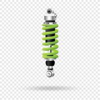 Vector illustration, car shock absorber, steering wheel realistic 3d icon