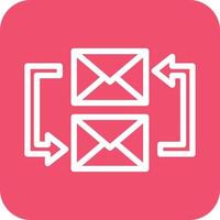 Exchange Mails Icon Vector Design