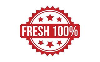 Fresh 100 Percent Rubber Stamp Seal Vector