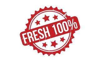 Fresh 100 Percent Rubber Stamp Seal Vector