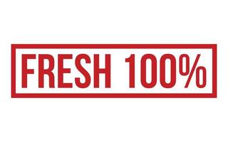 Fresh 100 Percent Rubber Stamp Seal Vector