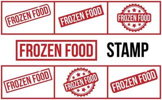 Frozen Food Rubber Stamp set Vector