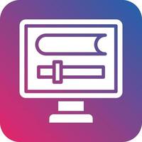 Online Lecture Icon Vector Design