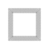 Celtic Picture Frame with Star Background Line Art Vector