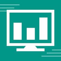 Analytics on screen Vector Icon