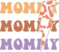 Mothers Day groovy design vector