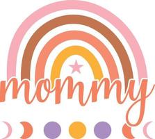 Mothers Day groovy design vector