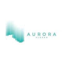 Aurora logo, ligero ola vector, naturaleza paisaje diseño, producto marca modelo ilustración icono vector