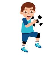 Kid Playing Football Illustration vector