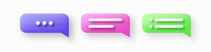 speech bubble 3d icon, Vector illustration, communication dialog bubble.