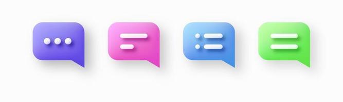 speech bubble 3d icon, Vector illustration, communication dialog bubble.