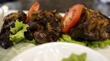 principal curso A la parrilla cola de buey por lo general servido con sopa y arroz, auténtico asiático alimento. foto