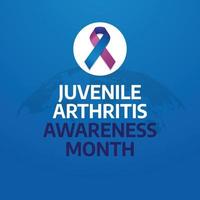 arthritis awareness month vector illustration. blue and purple ribbon flat design. arthritis awareness vector design template.