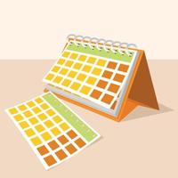 Illustration Of A Desk Calendar vector