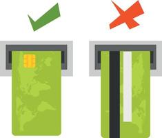 Symbol Of Credit Card On Atm Machine vector