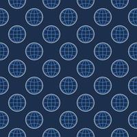 Globe vector concept round line seamless pattern