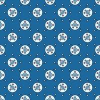 Artificial Neural Network in Circle vector colored seamless pattern