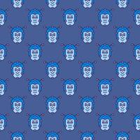AI Face vector Robot Head concept modern seamless pattern