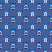 AI Face vector Robot Head concept modern seamless pattern