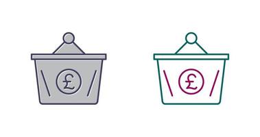 Pound Basket Vector Icon