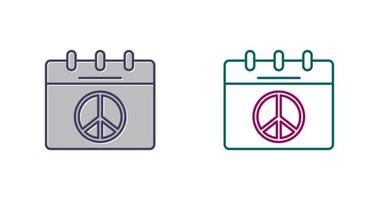 icono de vector de calendario de paz