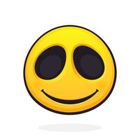 emoji sonrisa rostro. contento emoticon personaje. icono para expresión de sentimientos vector