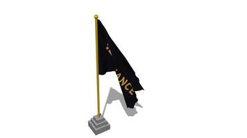 binance bandera comienzo volador en el viento con polo base, 3d representación, luma mate selección video