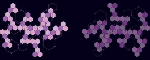 Geometric abstract background with simple hexagonal elements. Creative idea for technology, medicine, science, industry. Vector illustration.