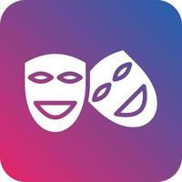 Theatre Mask Icon Vector Design
