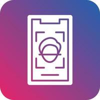 Mobile Face Scan Icon Vector Design