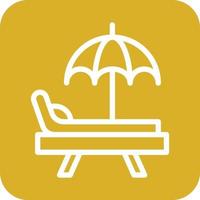 Beach Chair Icon Vector Design