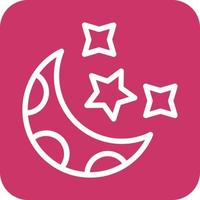 Crescent Moon Icon Vector Design