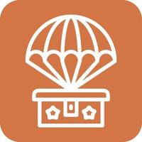 Army Parachute Icon Vector Design