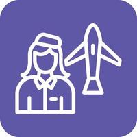Flight Attendant Icon Vector Design