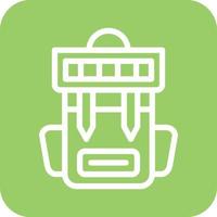 Army Backpack Icon Vector Design
