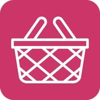 Picnic Basket Icon Vector Design