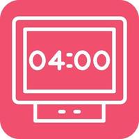 Digital Clock Icon Vector Design