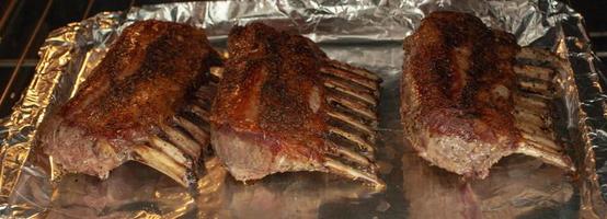 Lamb Rack in the Oven photo