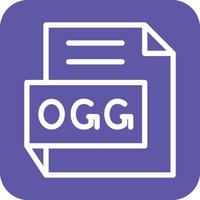 ogg icono vector diseño